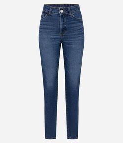 Calça Skinny em Jeans com Elastano e Efeito Dirty