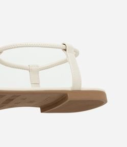 Sandália Rasteira Tira Única com Enfeite Bold