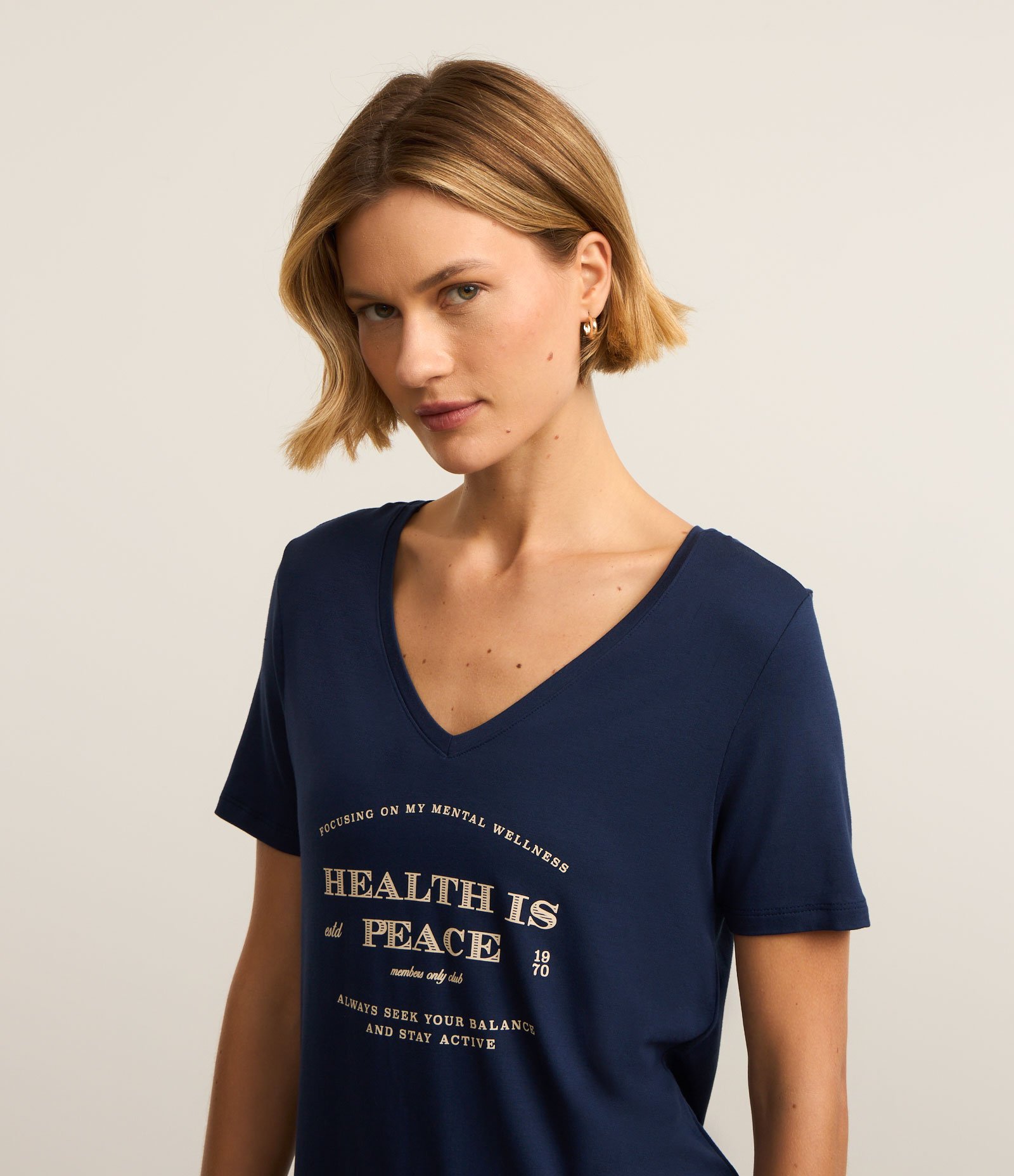 Camiseta Esportiva em Viscose com Estampa Always Moving Azul 4