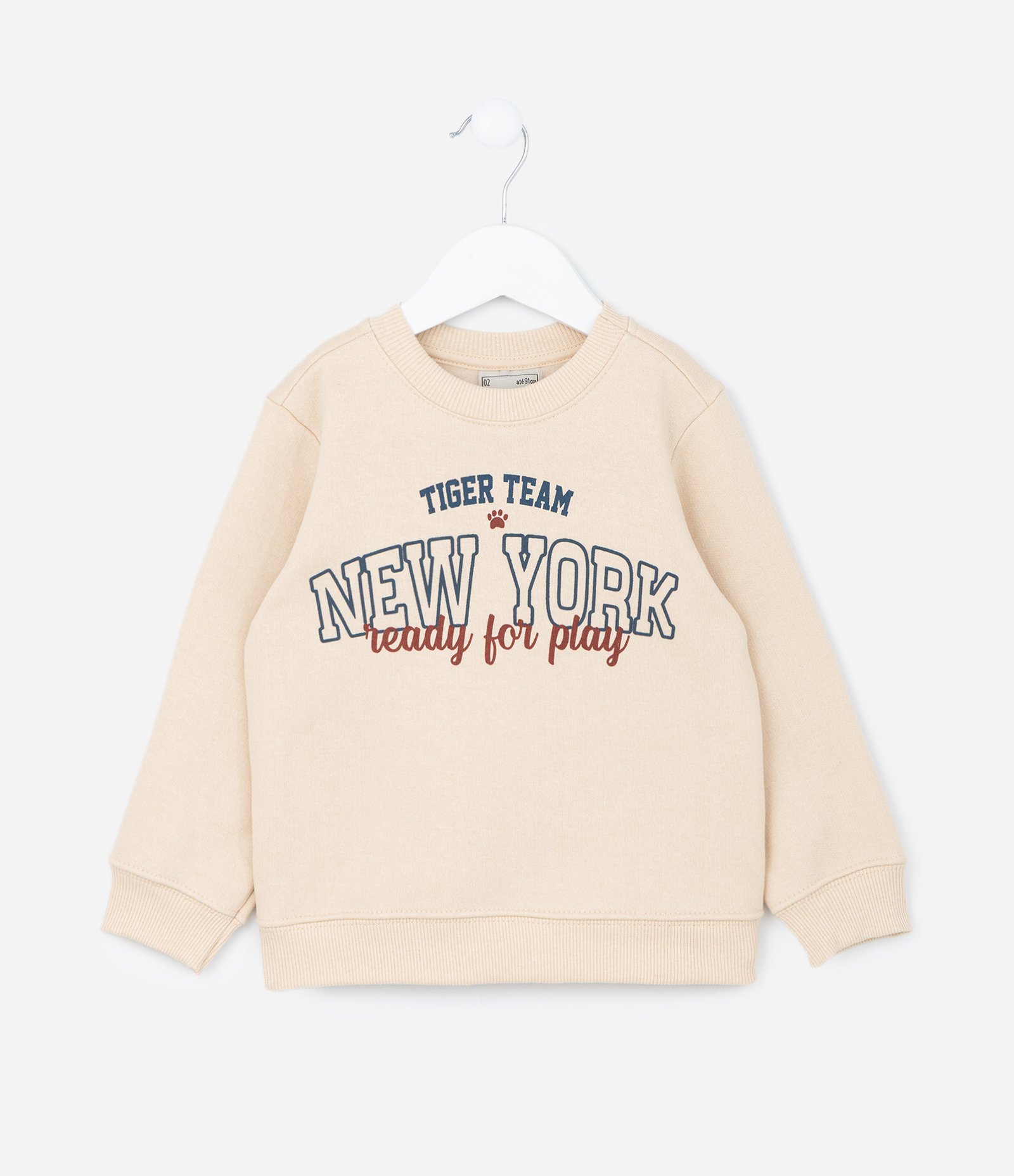 Conjunto Infantil Quentinho com Estampa New York - Tam 1 a 6 Anos Bege 2