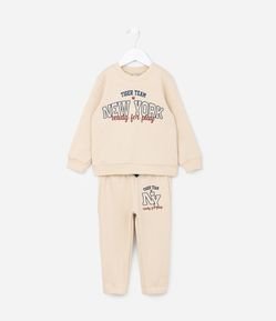 Conjunto Infantil Quentinho com Estampa New York - Tam 1 a 6 Anos