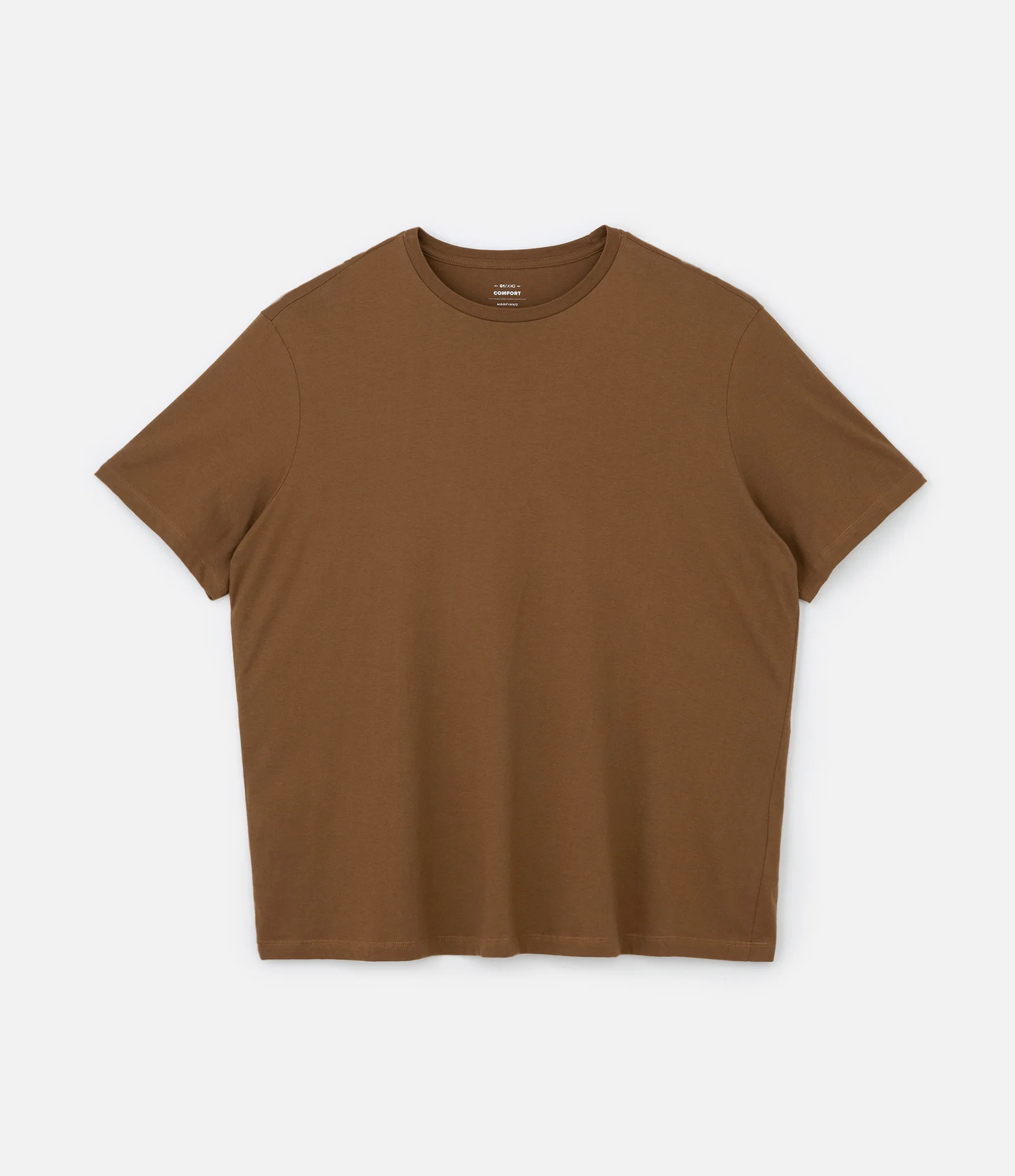 Camiseta Comfort Básica em Algodão Marrom 1