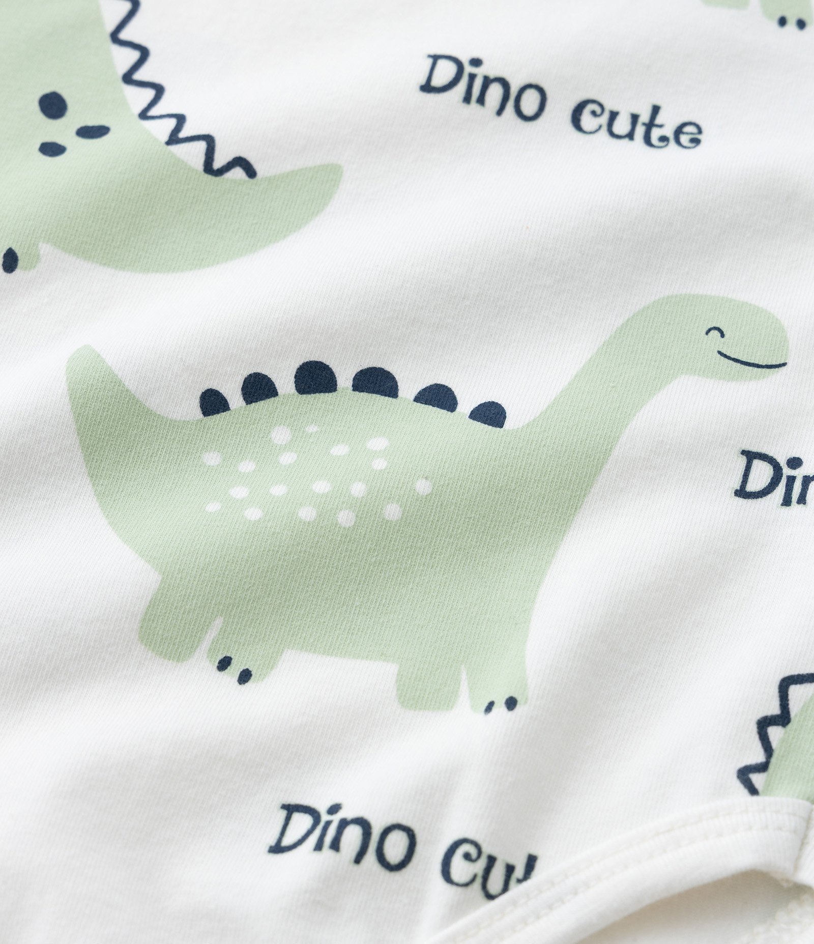 Kit 03 Bodies Infantis com Estampa Dinos - Tam 0 a 18 meses Azul 6