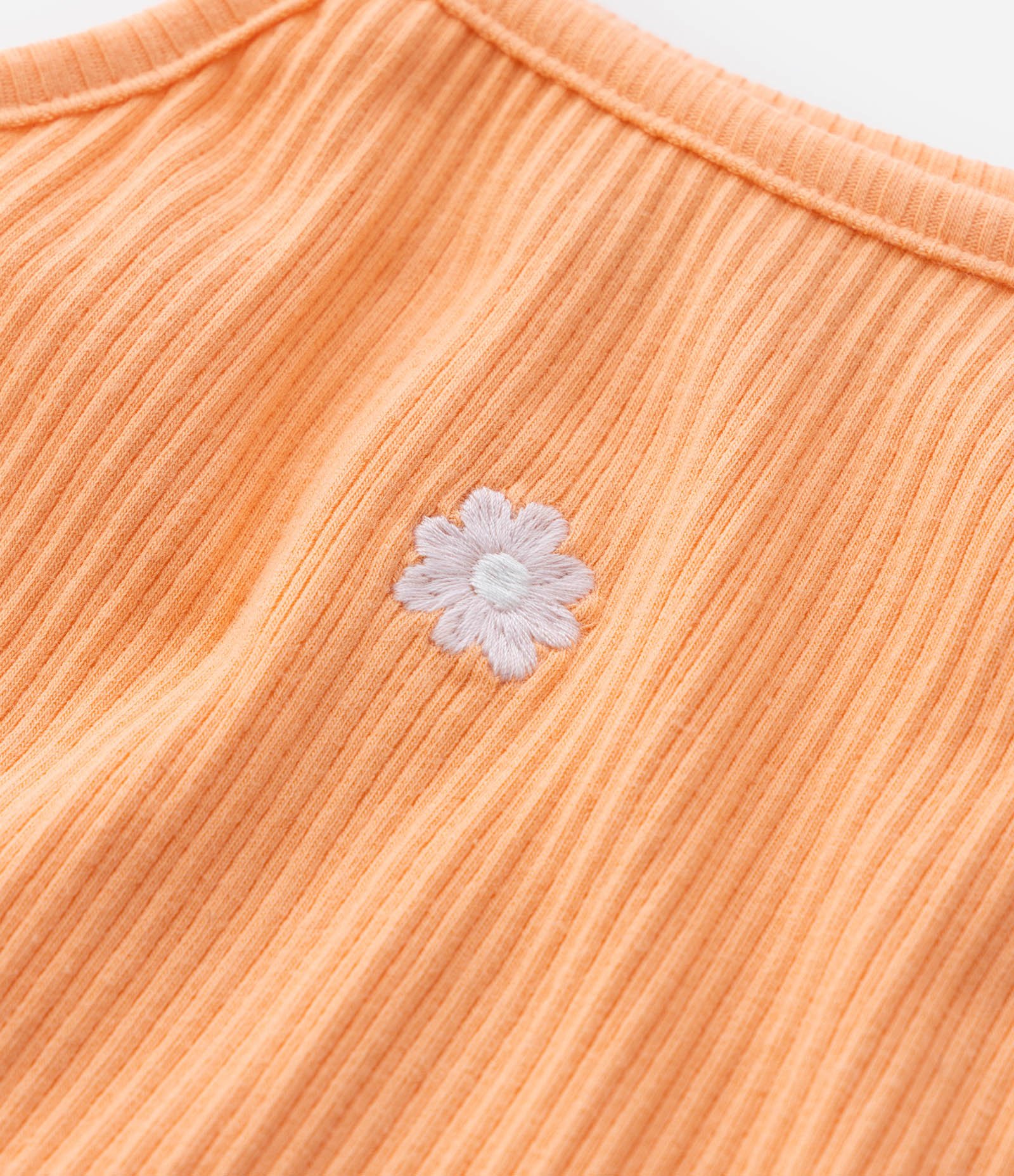 Regata Infantil com Miçangas nas Alças - Tam 1 a 6 Anos Laranja 6