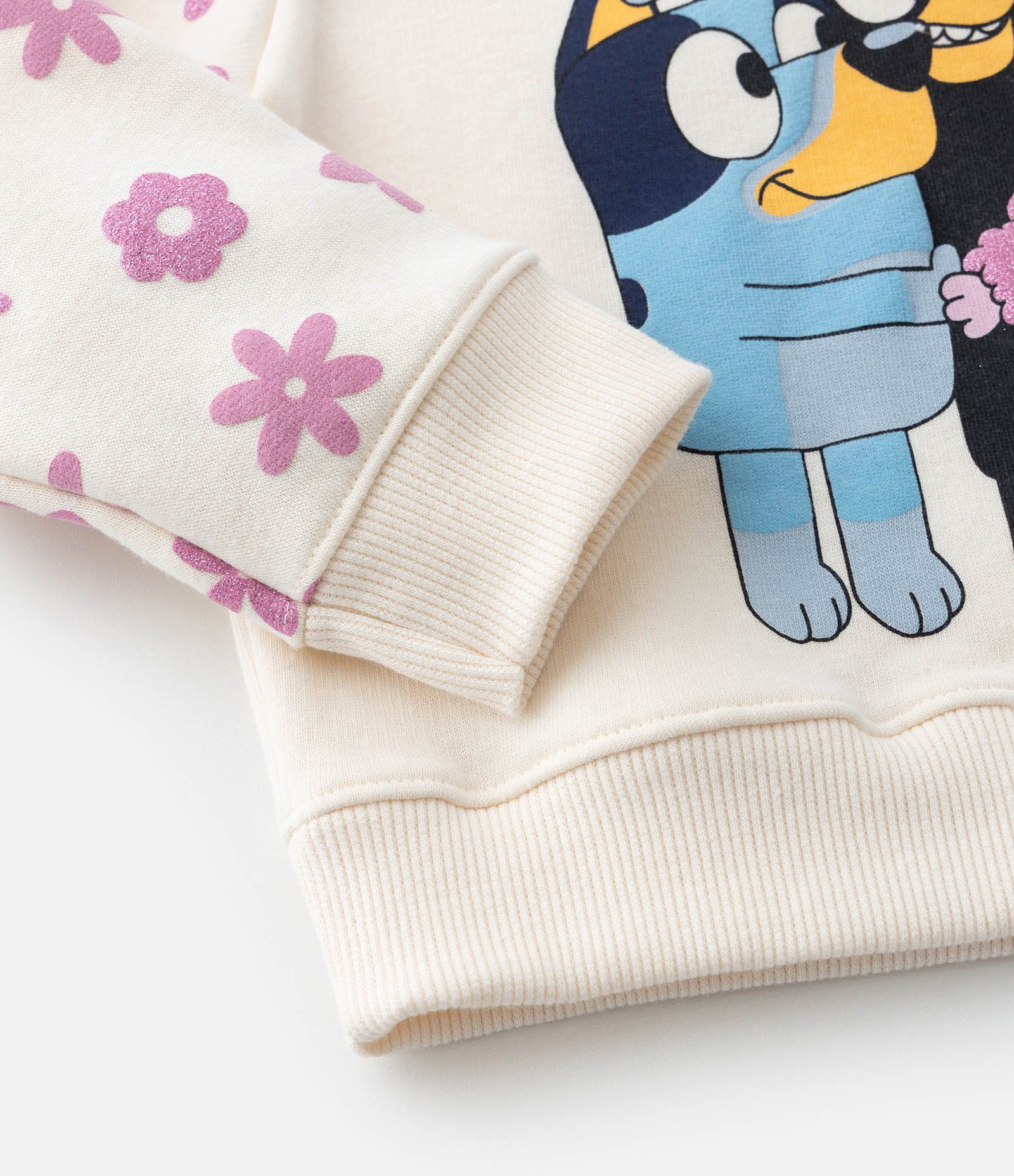 Casaco Infantil em Moletom com Estampa Bluey - Tam 1 a 6 Anos Bege 5