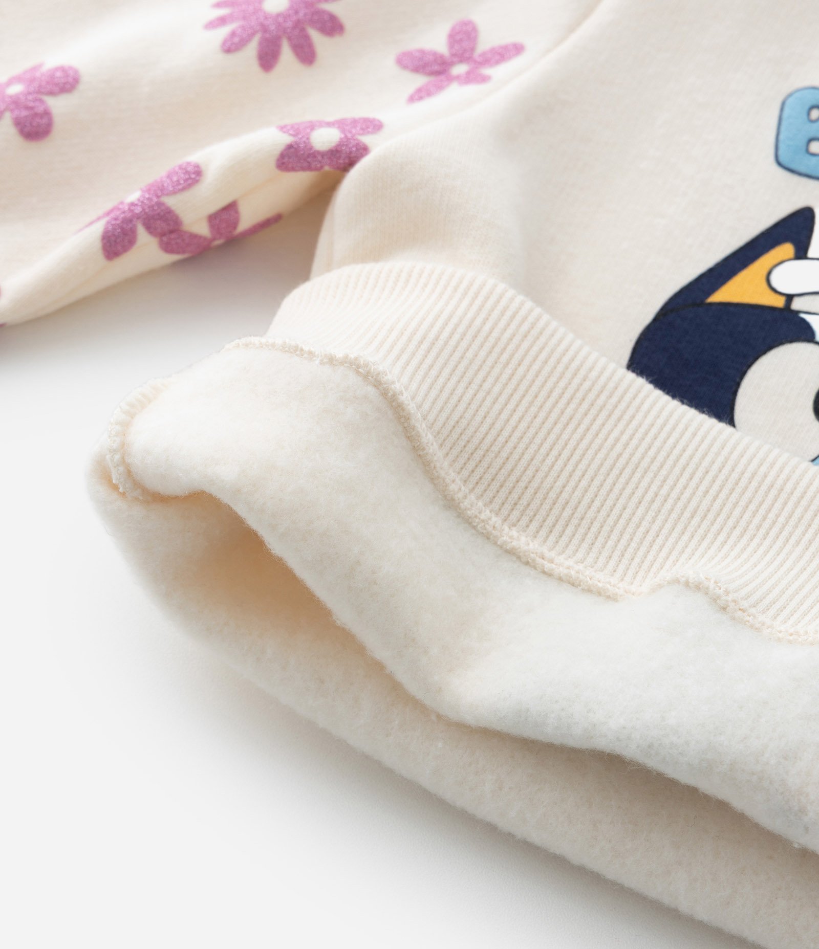 Casaco Infantil em Moletom com Estampa Bluey - Tam 1 a 6 Anos Bege 6