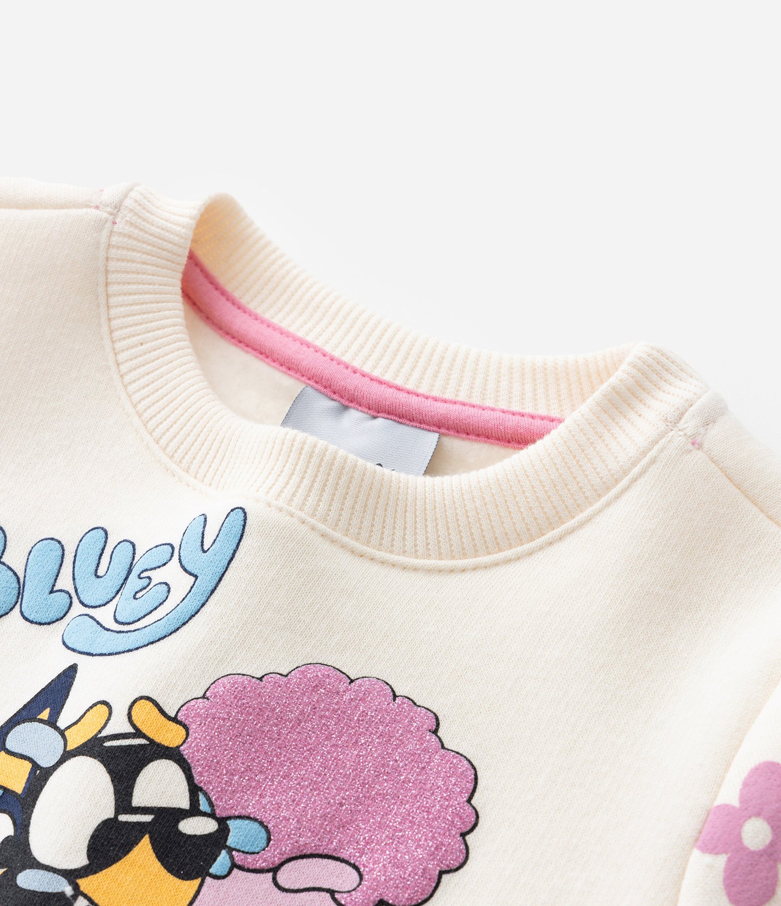 Casaco Infantil em Moletom com Estampa Bluey - Tam 1 a 6 Anos Bege 7