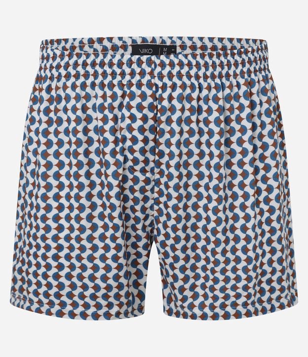 Cueca Samba Canção em Viscose Estampa Geométrica