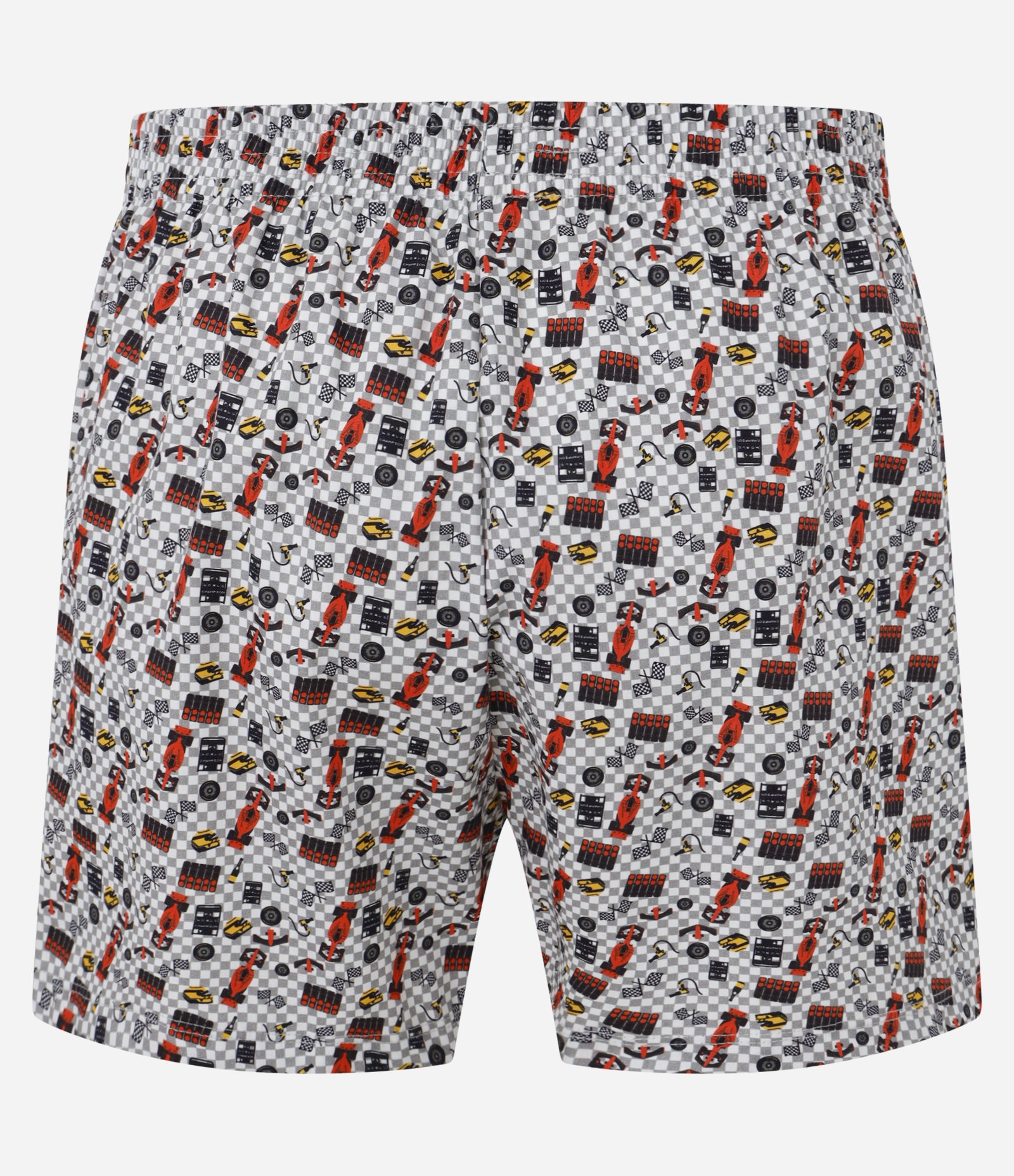 Cueca Samba Canção em Tricoline com Estampa de Corrida Multicores 2