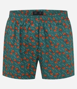 Cueca Samba Canção em Tricoline Estampa Galinha & Café com Fofoca