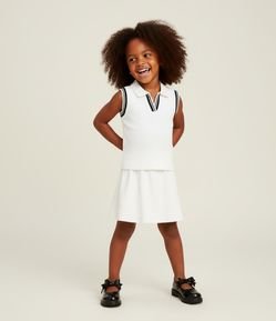 Conjunto Infantil Polo e Short Saia Seamless - Tam 1 a 6 Anos