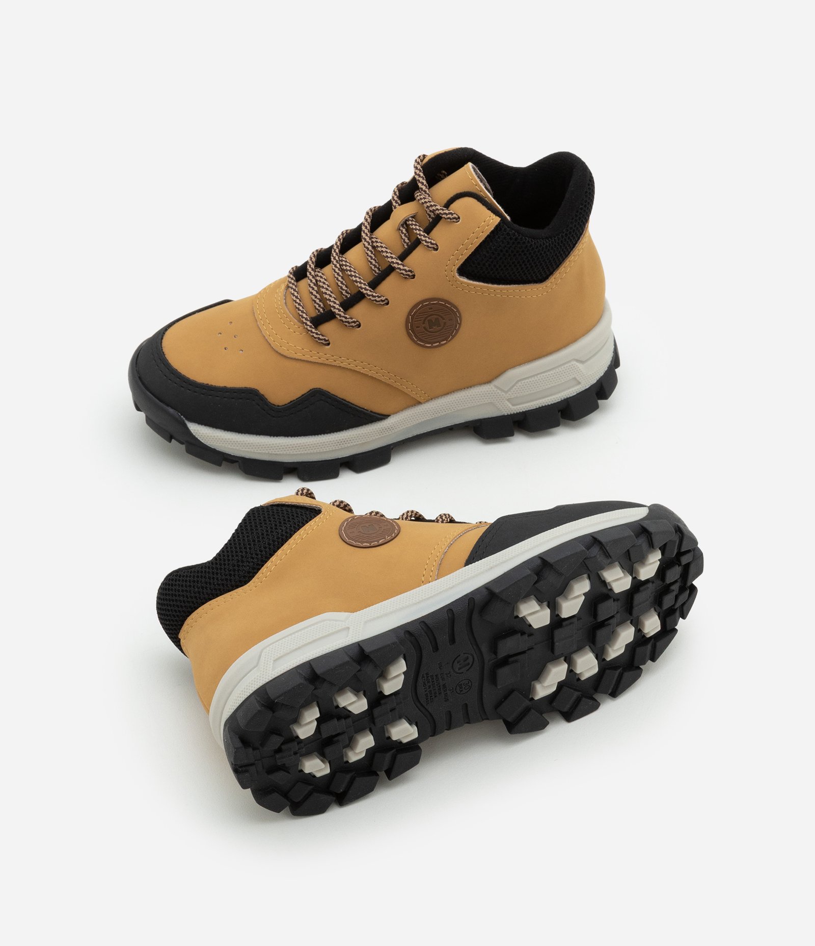 Bota Infantil Tratorada com Recortes Contrastantes - Tam 27 a 36 Amarelo 5