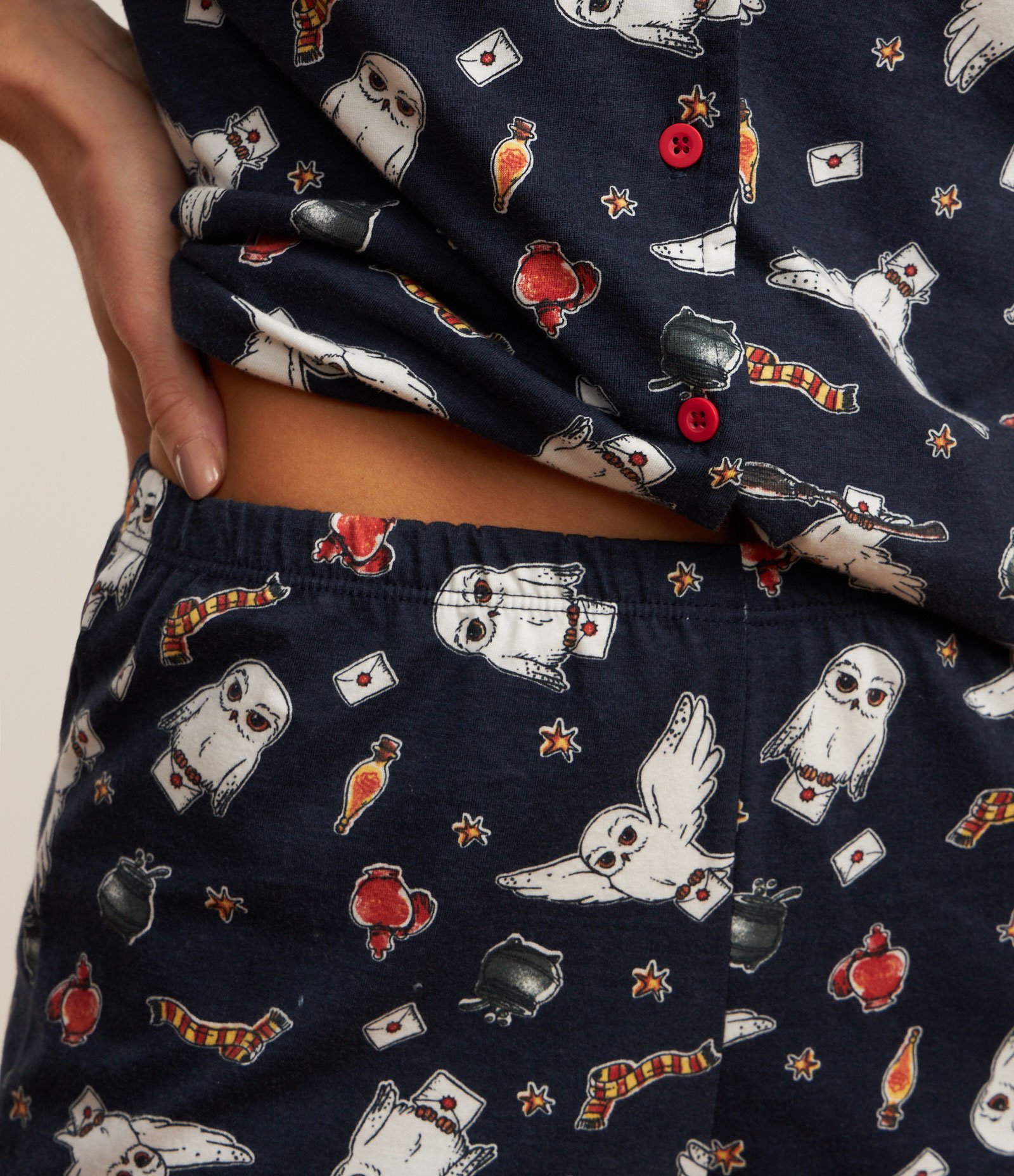 Pijama Americano Curto em Algodão com Estampa Harry Potter Azul 3