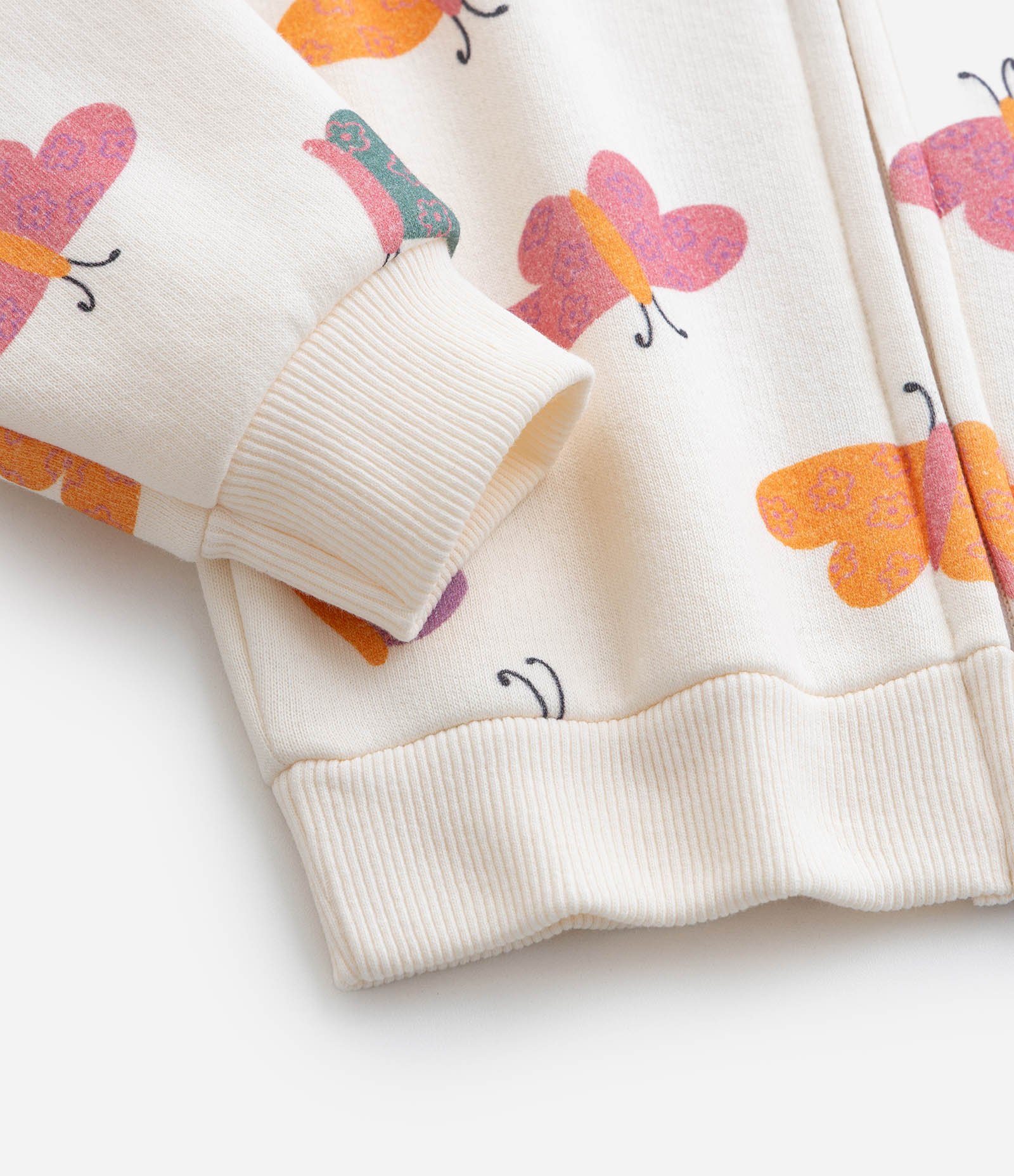 Jaqueta Infantil com Estampa de Borboletinhas - Tam 1 a 6 Anos Bege 6