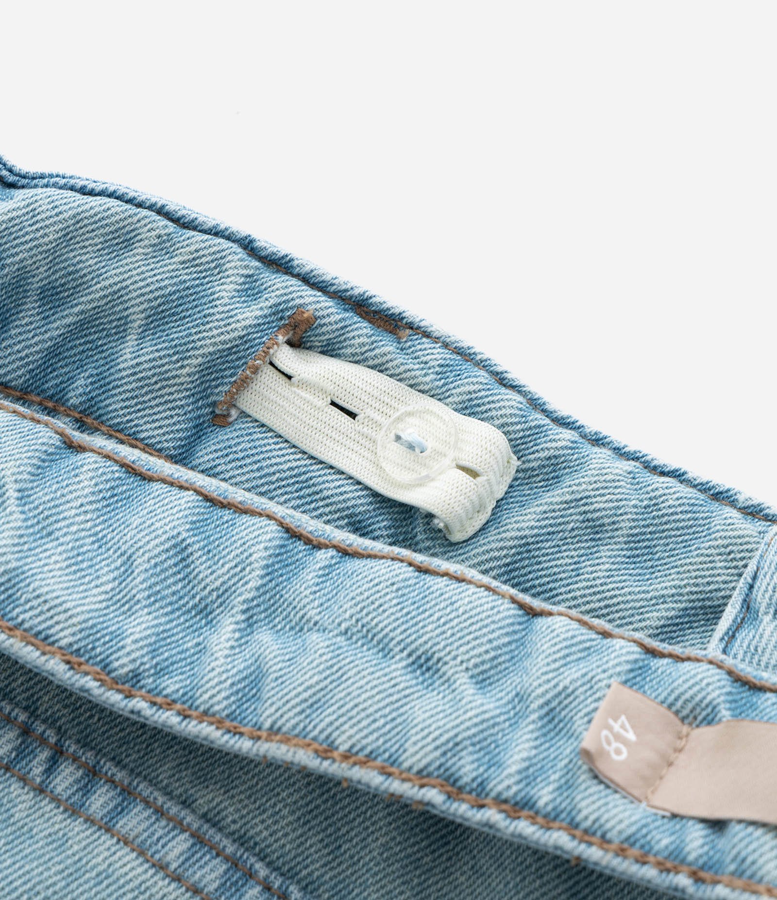 Saia Longa em Jeans com Babados Curve & Plus Size Azul 9