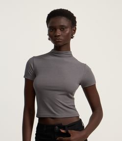 Blusa em Ribana com Golinha Alta Inteira