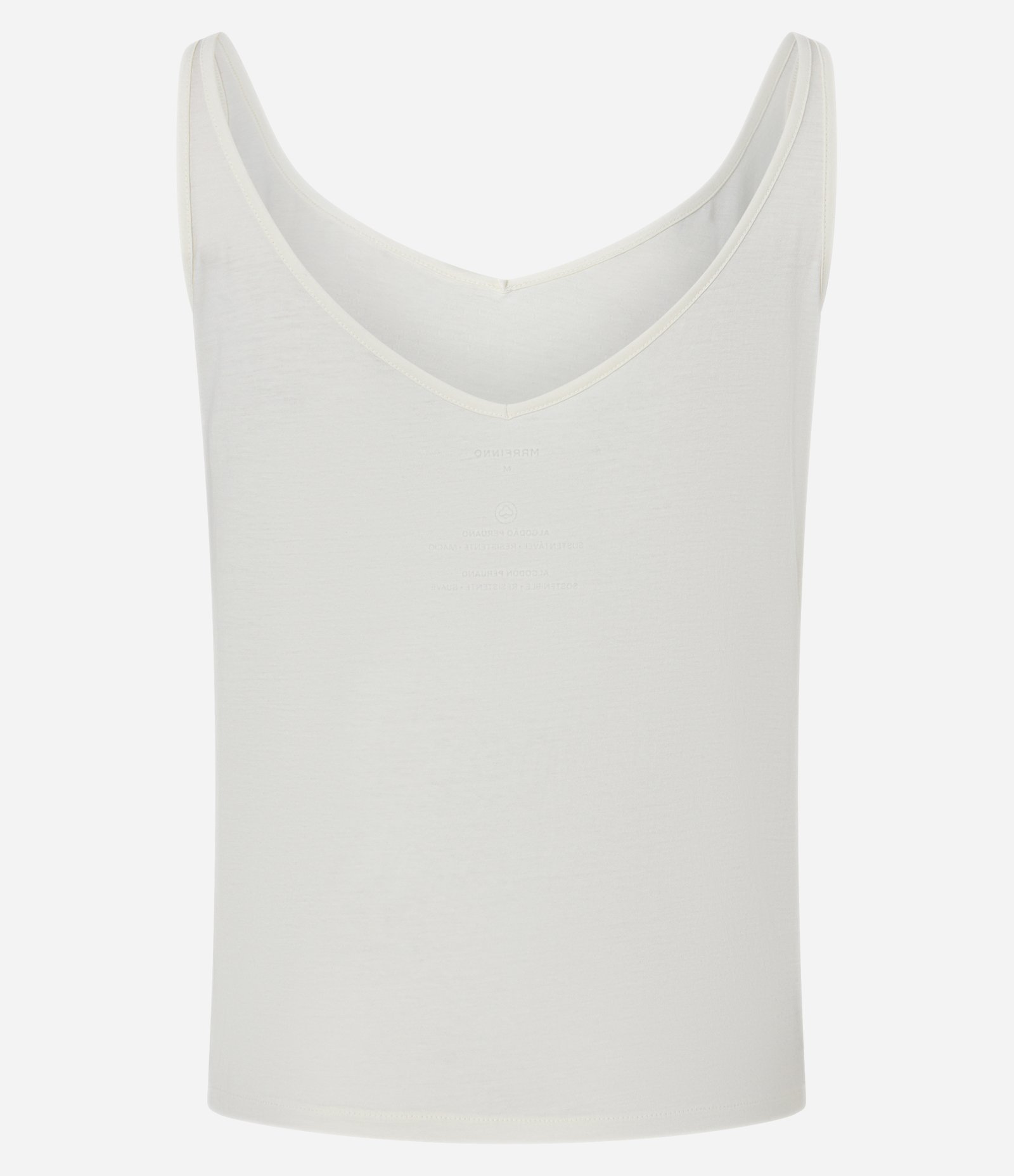 Blusa de Alça em Algodão Peruano com Decote V Branco 2