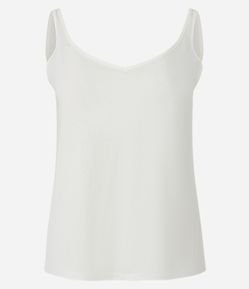 Blusa de Alça em Algodão Peruano com Decote V