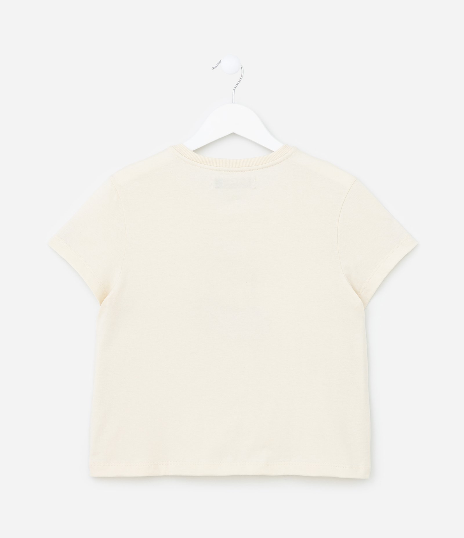 Camiseta Infantil com Estampa de Cerejinhas - Tam 5 a 14 Anos Bege 2