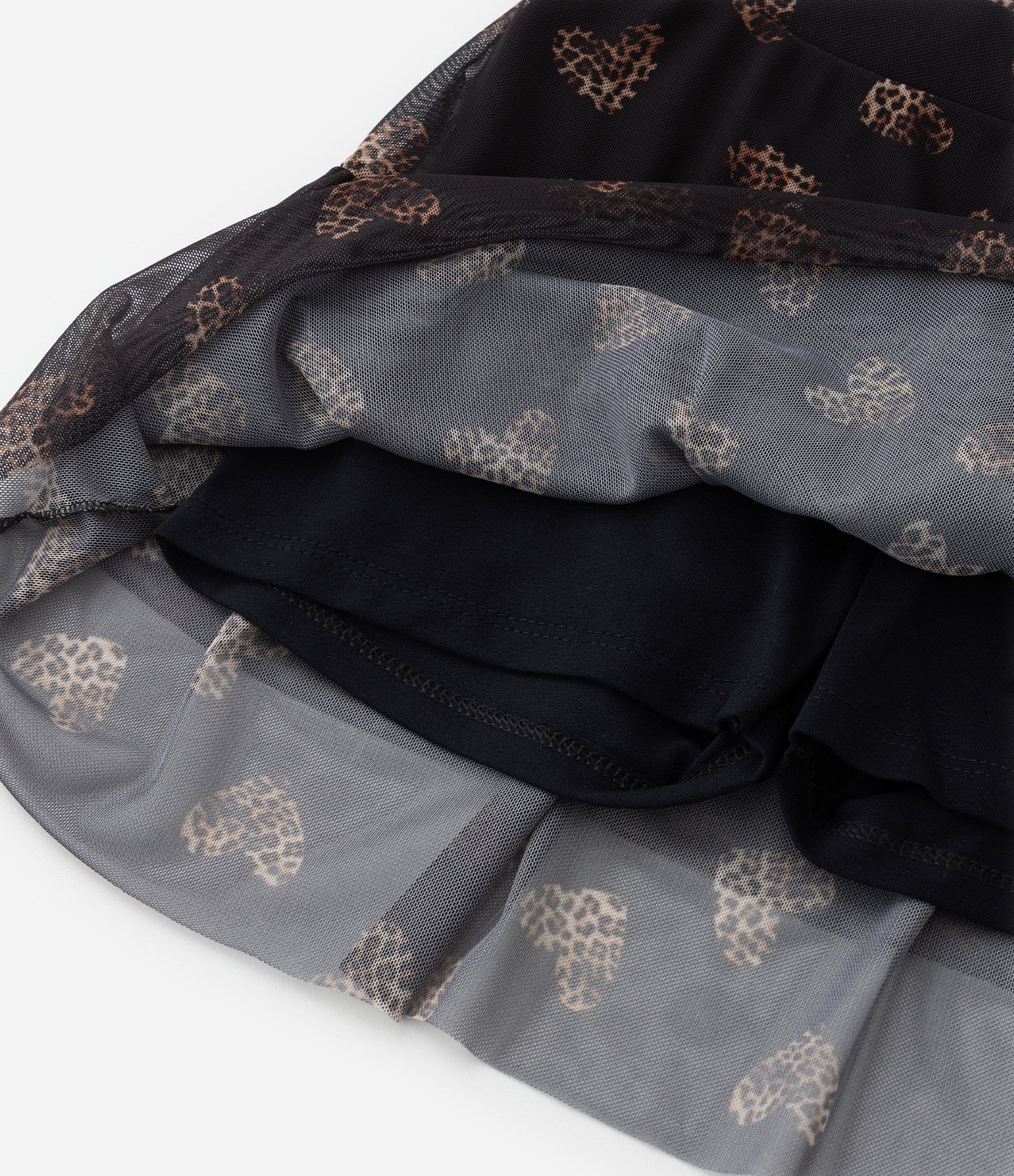 Short Saia Infantil em Tule com Babadinhos - Tam 5 a 14 Anos Preto 5