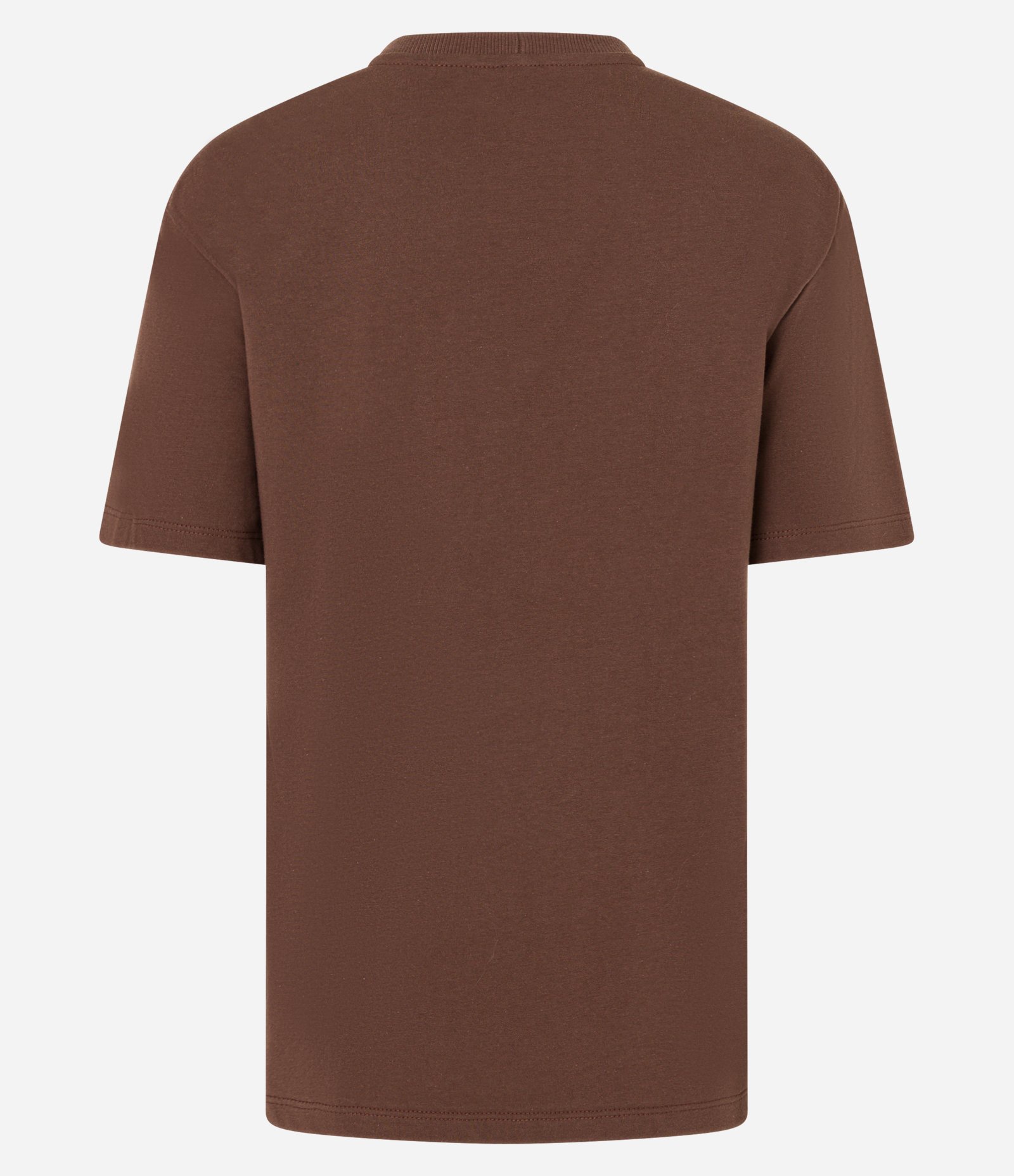 Camiseta Regular em Algodão com Manga Curta Marrom 4