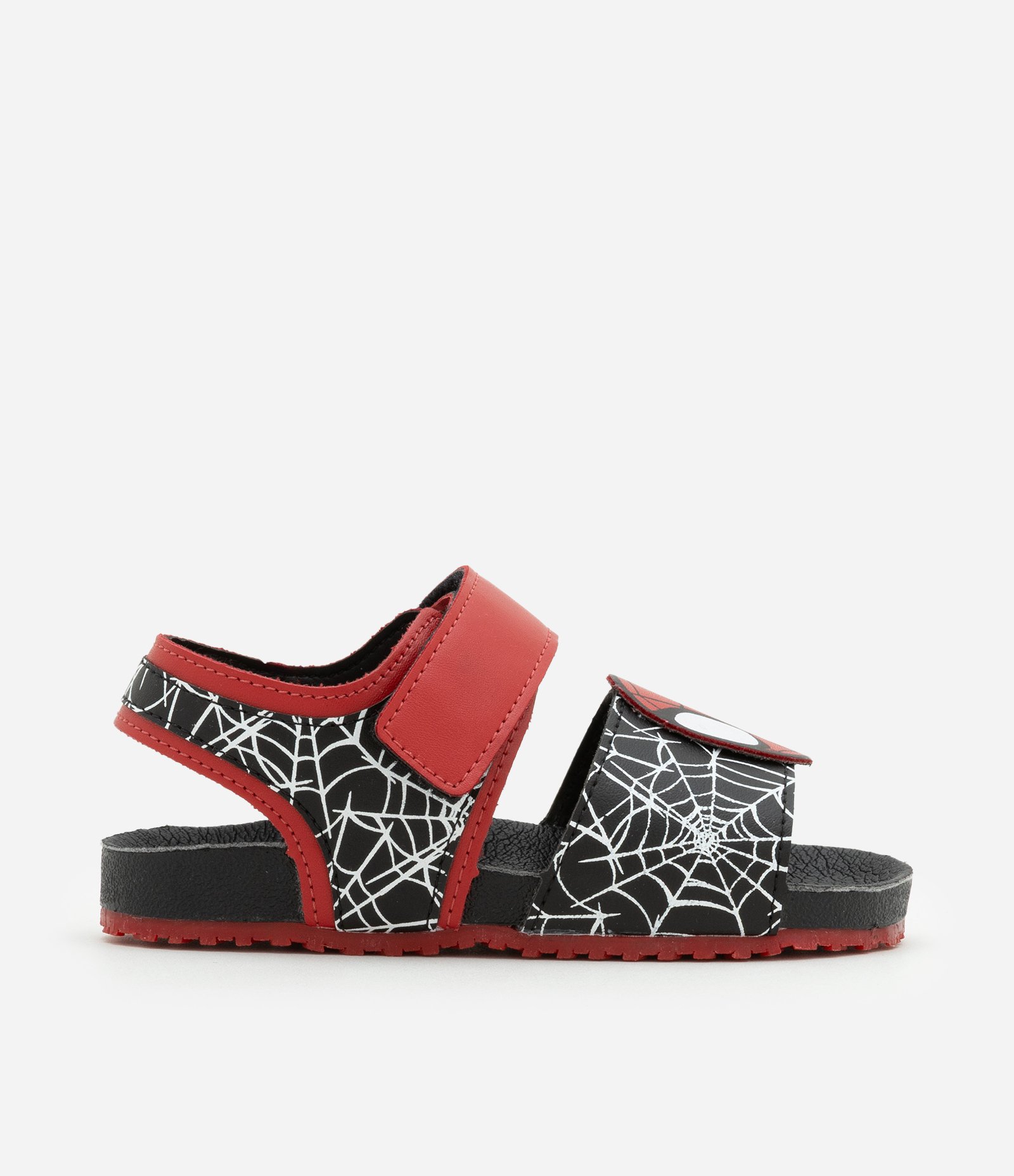 Sandália Infantil com Velcro e Estampa Homem-Aranha - Tam 20 a 27 Vermelho/Preto 6