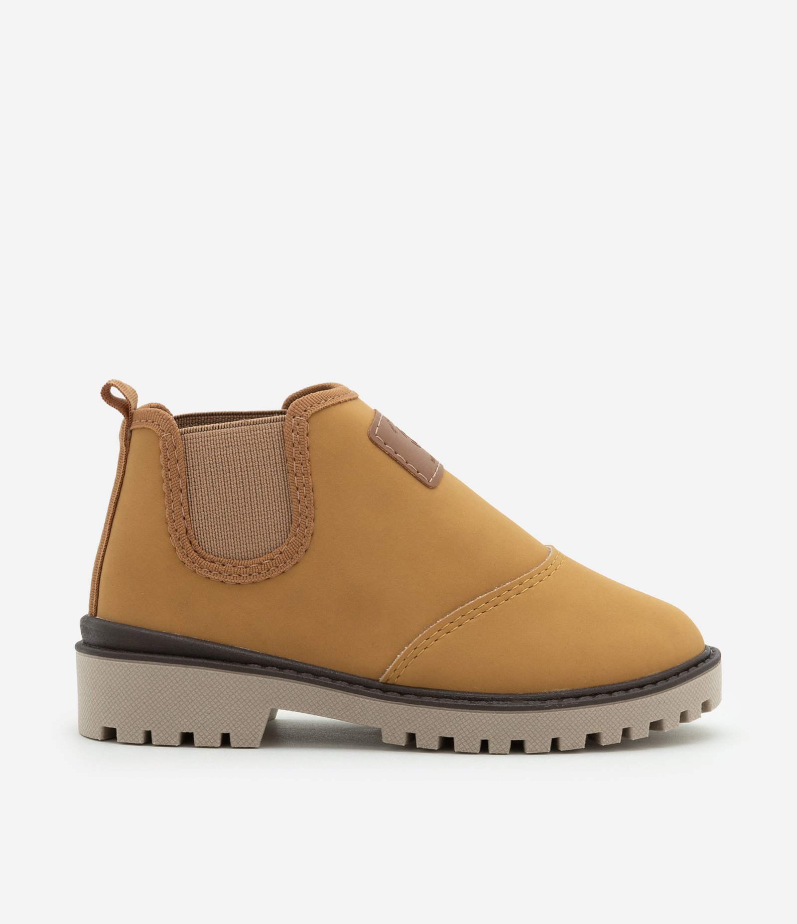 Bota Chelsea Infantil com Etiqueta Aplicada Molekinho - Tam 20 a 26 Amarelo 5