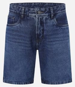 Bermuda em Jeans Etiqueta Aplicada