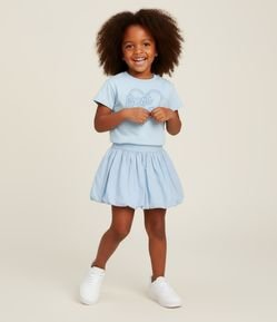 Saia Infantil Balonê em Tricoline com Preguinhas - Tam 1 a 6 Anos