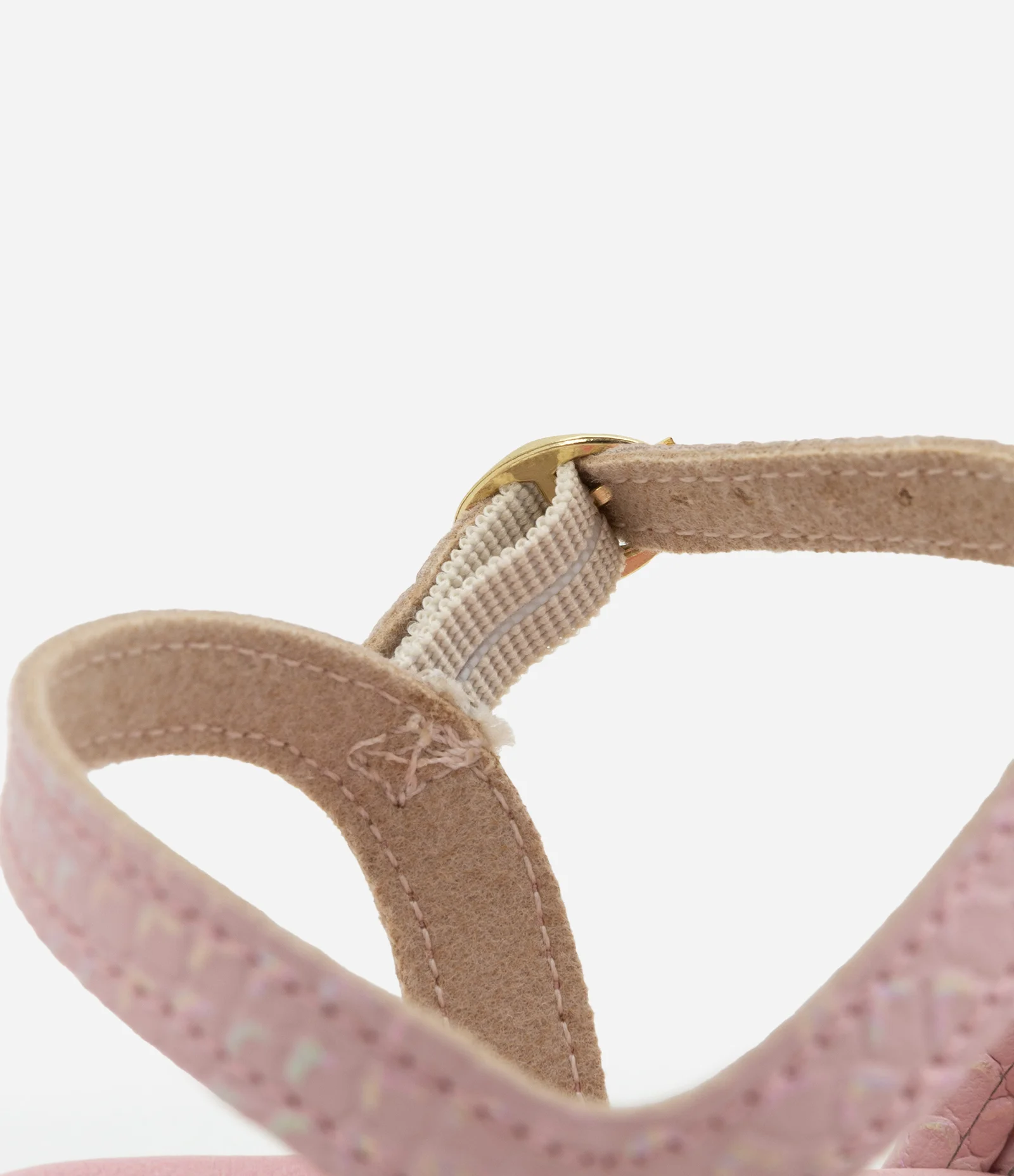 Sandália Flatform Infantil com Tirinhas Texturizadas e Nó - Tam 20 a 25 Rosa 3