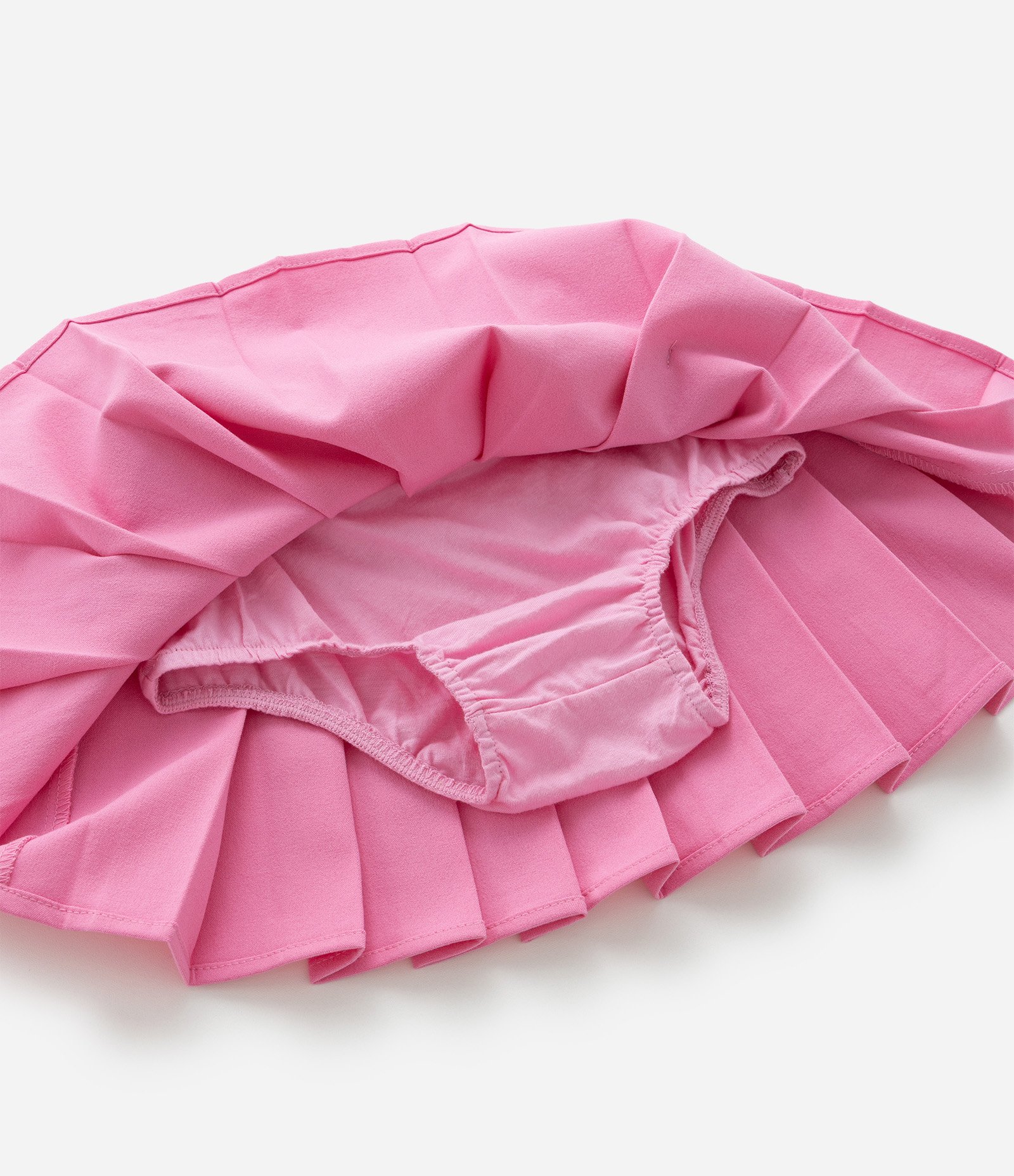 Saia Infantil Plissada em Crepe com Lacinhos - Tam  1 a 6 Anos Rosa 6