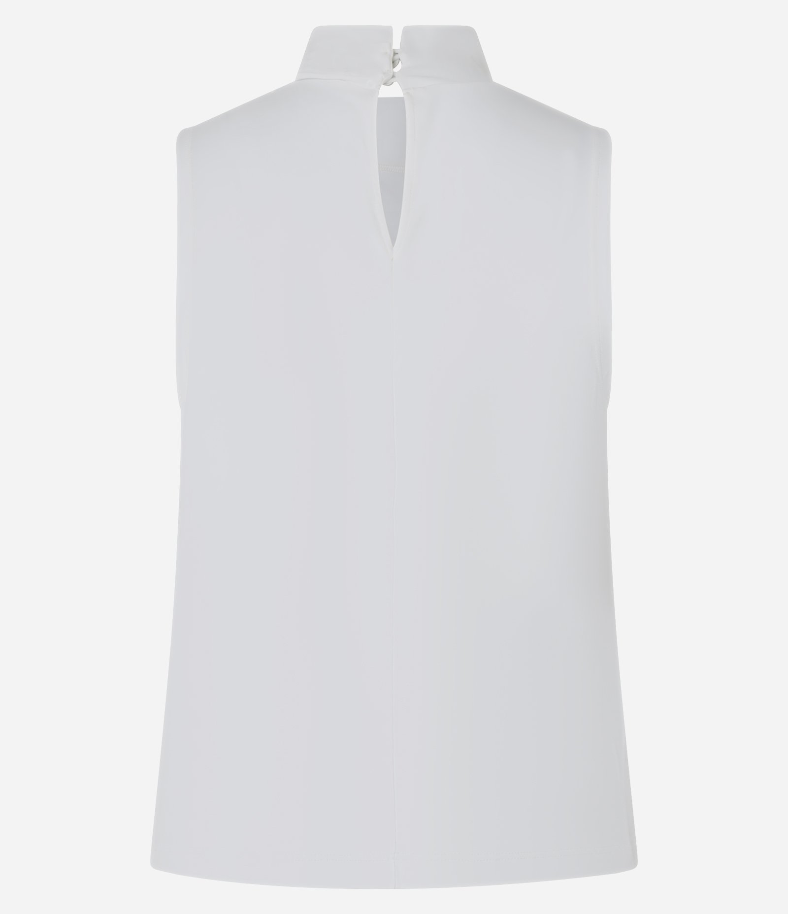 Blusa com Gola Alta e Detalhe Transpassado Branco 6