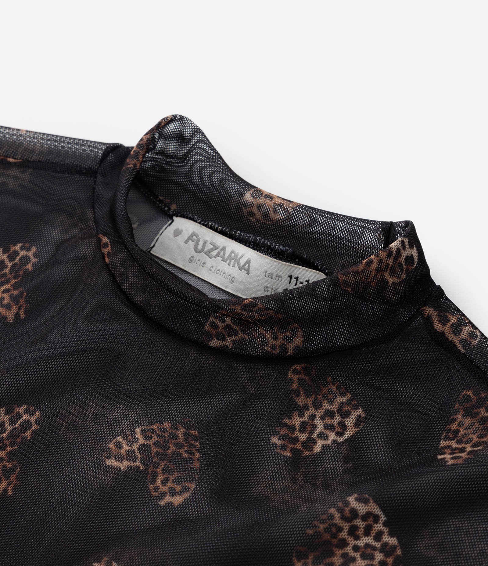 Blusa Infantil em Tule com Sobreposição - Tam 5 a 14 Anos Preto 7