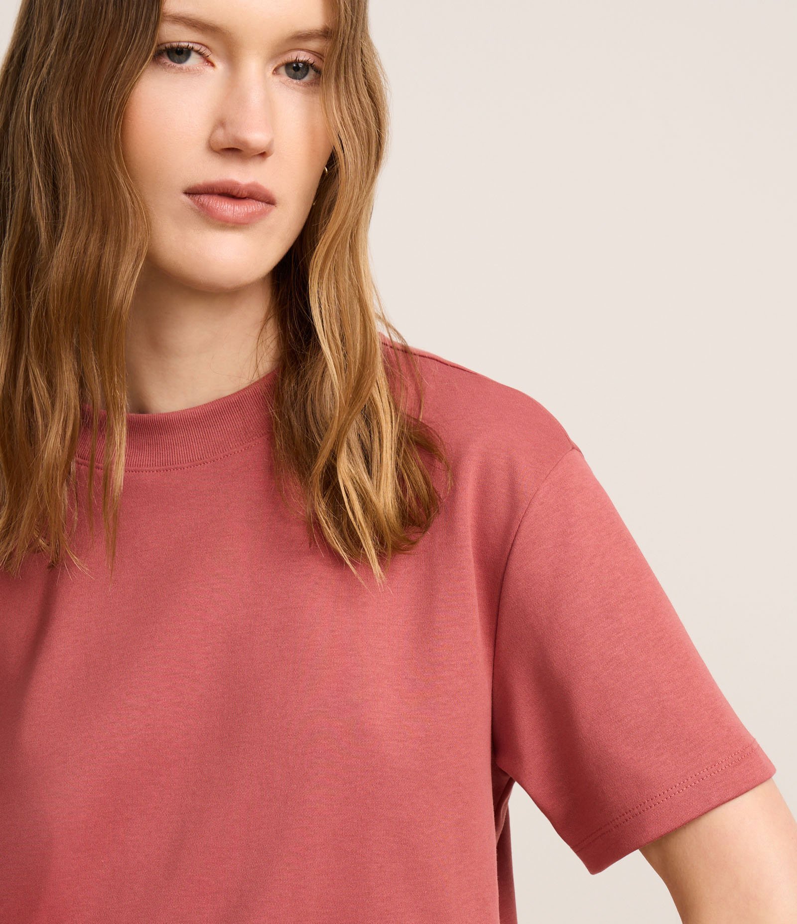 Blusa em Algodão Peruano Interlock com Gola Redonda 3