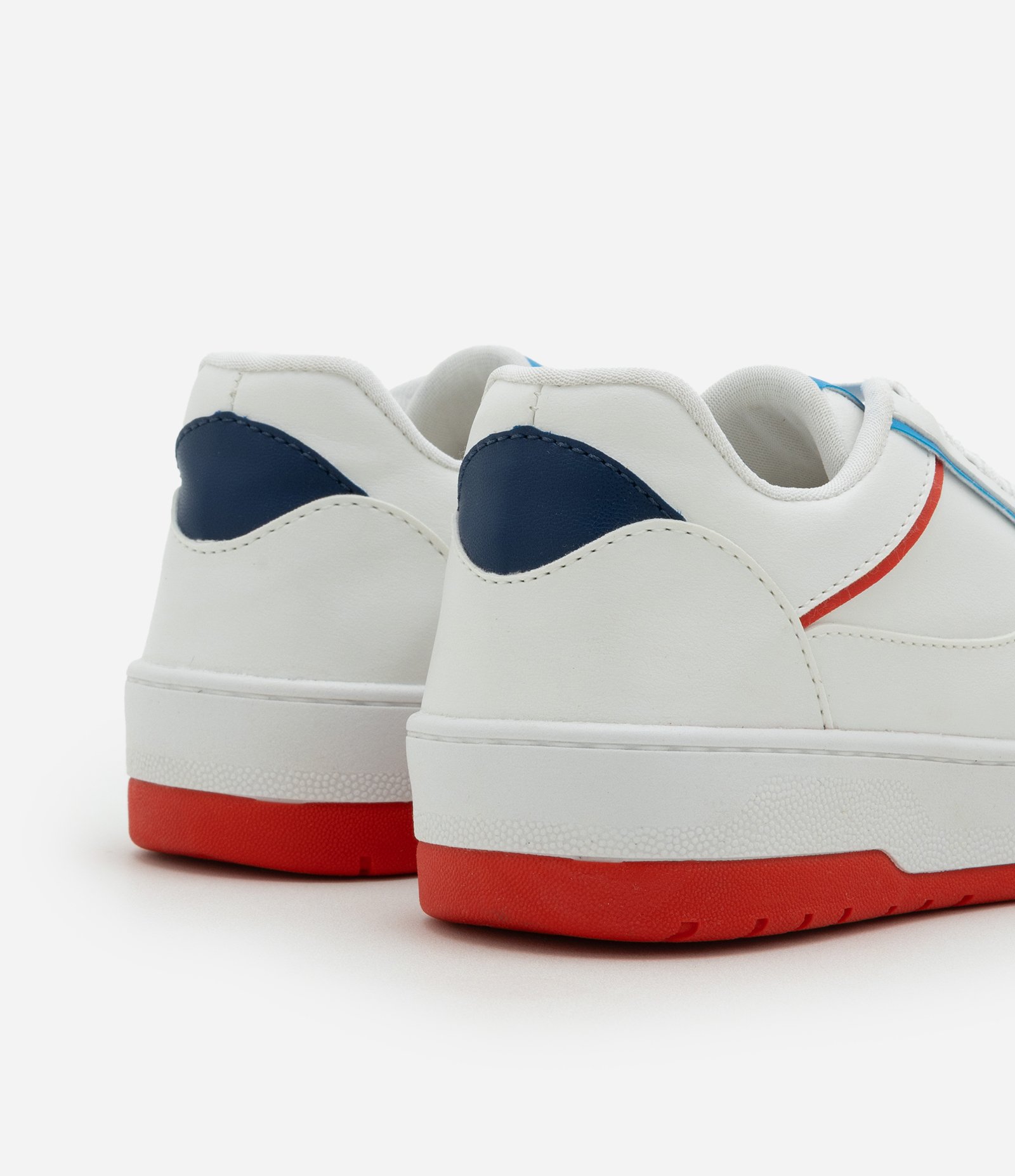 Tênis Infantil com Recortes Contrastantes - Tam 28 ao 36 Branco/Vermelho 4