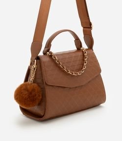 Bolsa Transversal Estruturada com Alça de Corrente