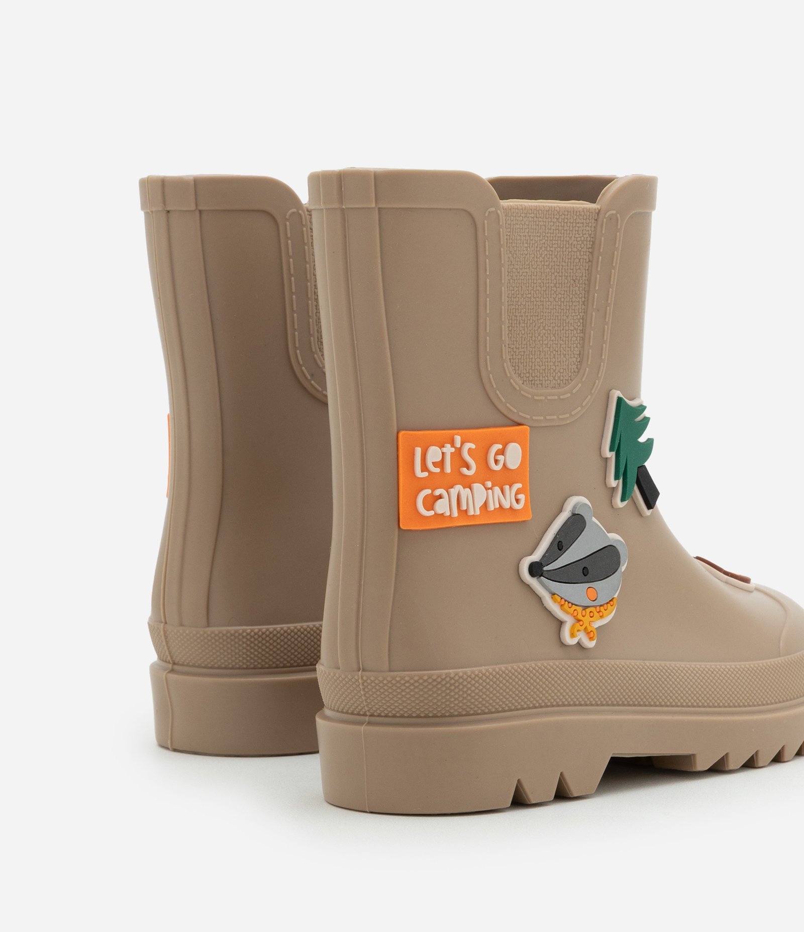 Bota Galocha Infantil com Patch Camping - Tam 21 a 28 Marrom 2