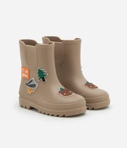 Bota Galocha Infantil com Patch Camping - Tam 21 a 28