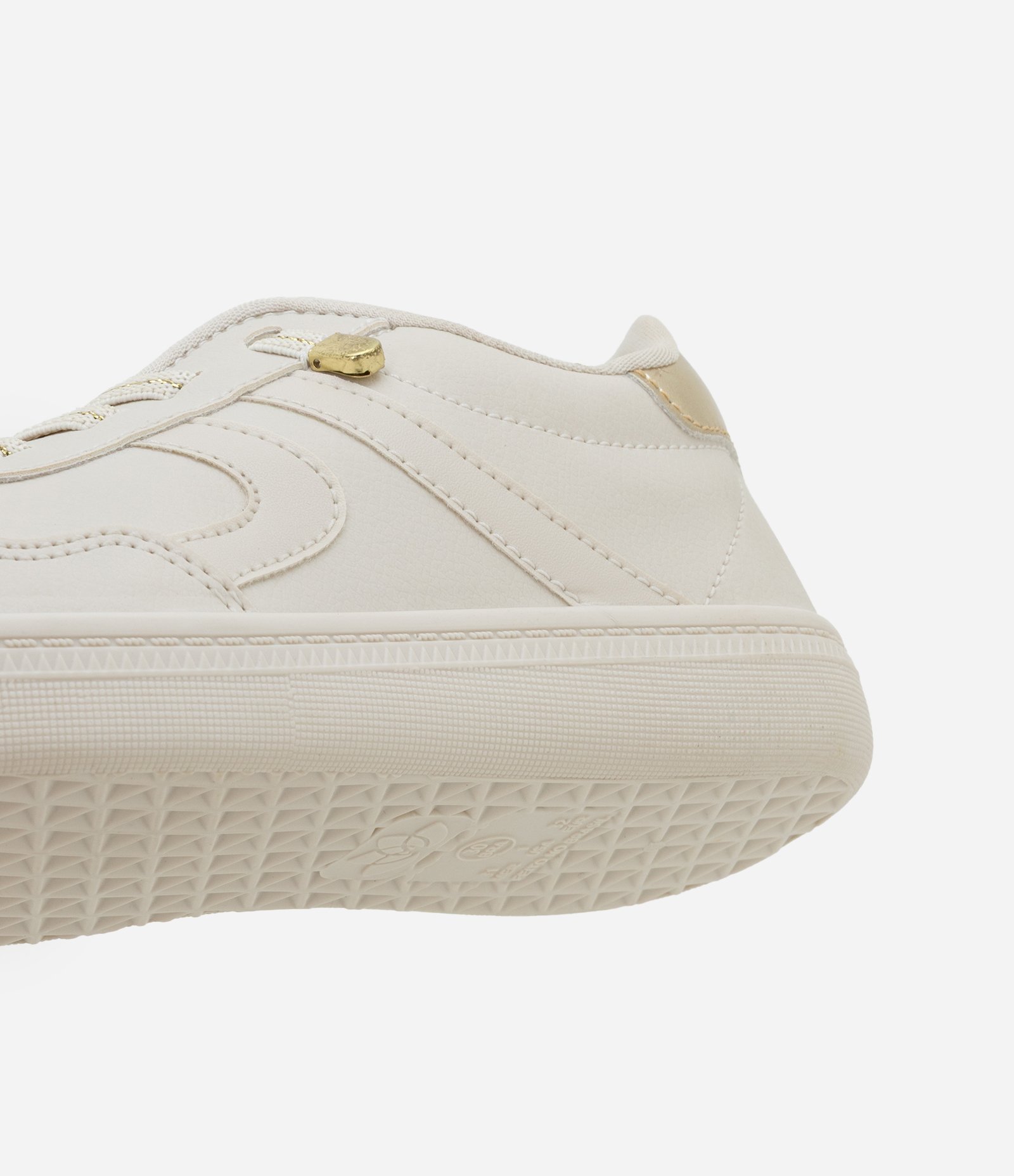 Tênis Infantil com Recortes e Ponteiras Metalizadas - Tam 28 ao 36 Off White 2