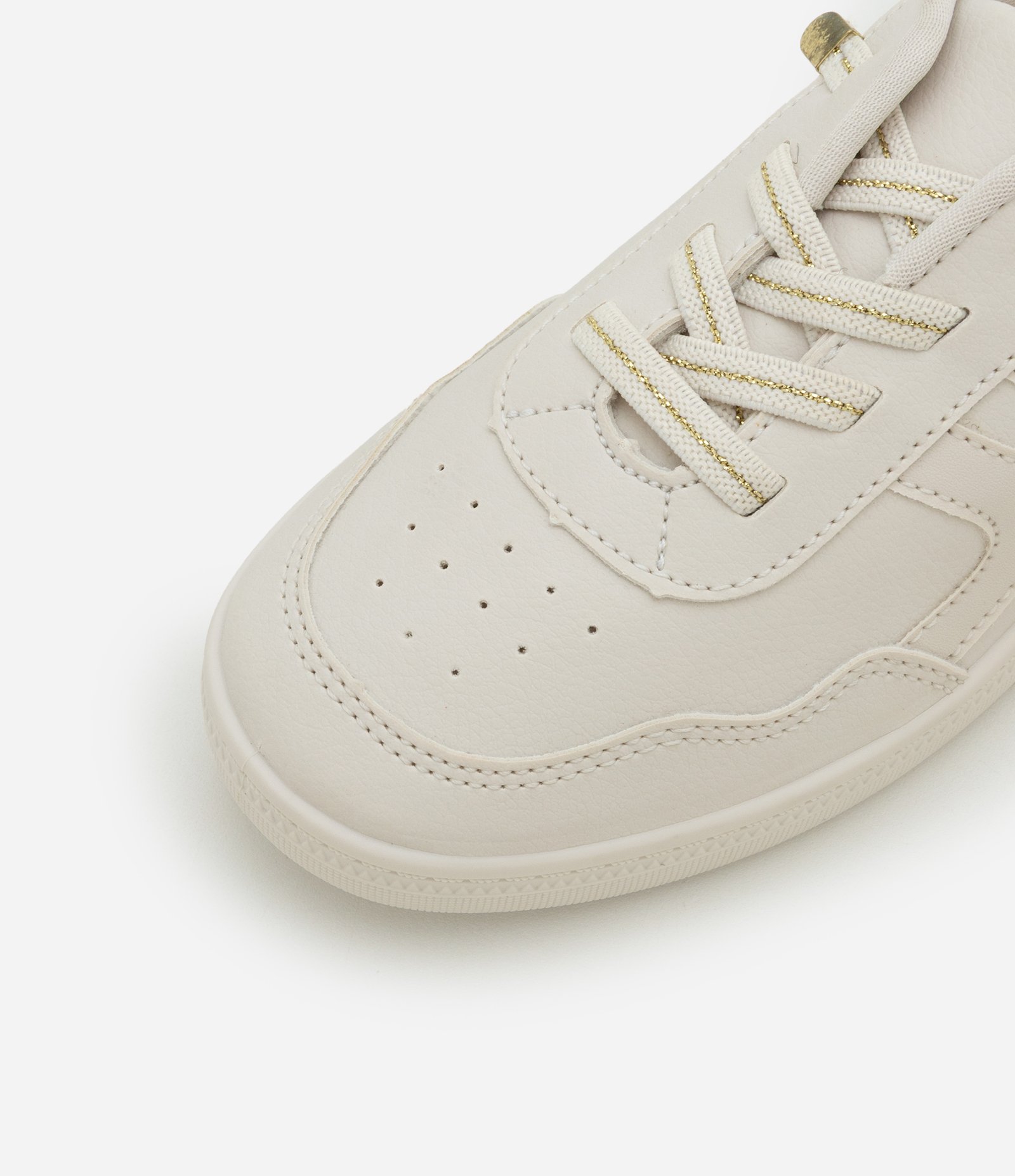 Tênis Infantil com Recortes e Ponteiras Metalizadas - Tam 28 ao 36 Off White 3
