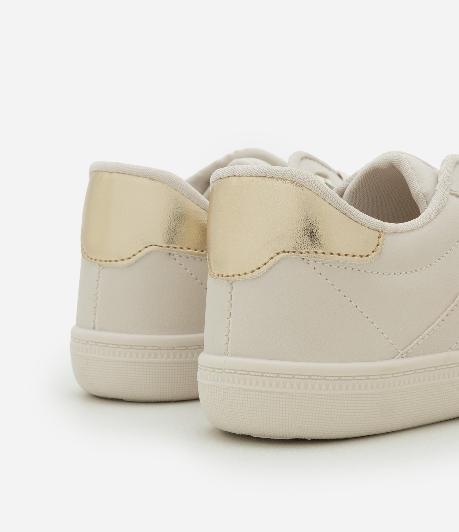 Tênis Infantil com Recortes e Ponteiras Metalizadas - Tam 28 ao 36 Off White 4