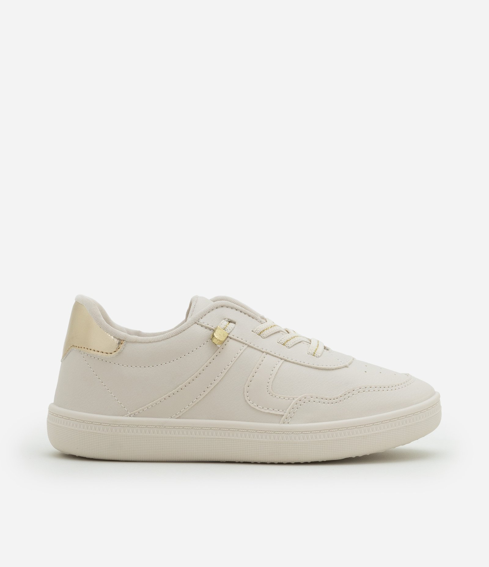 Tênis Infantil com Recortes e Ponteiras Metalizadas - Tam 28 ao 36 Off White 5