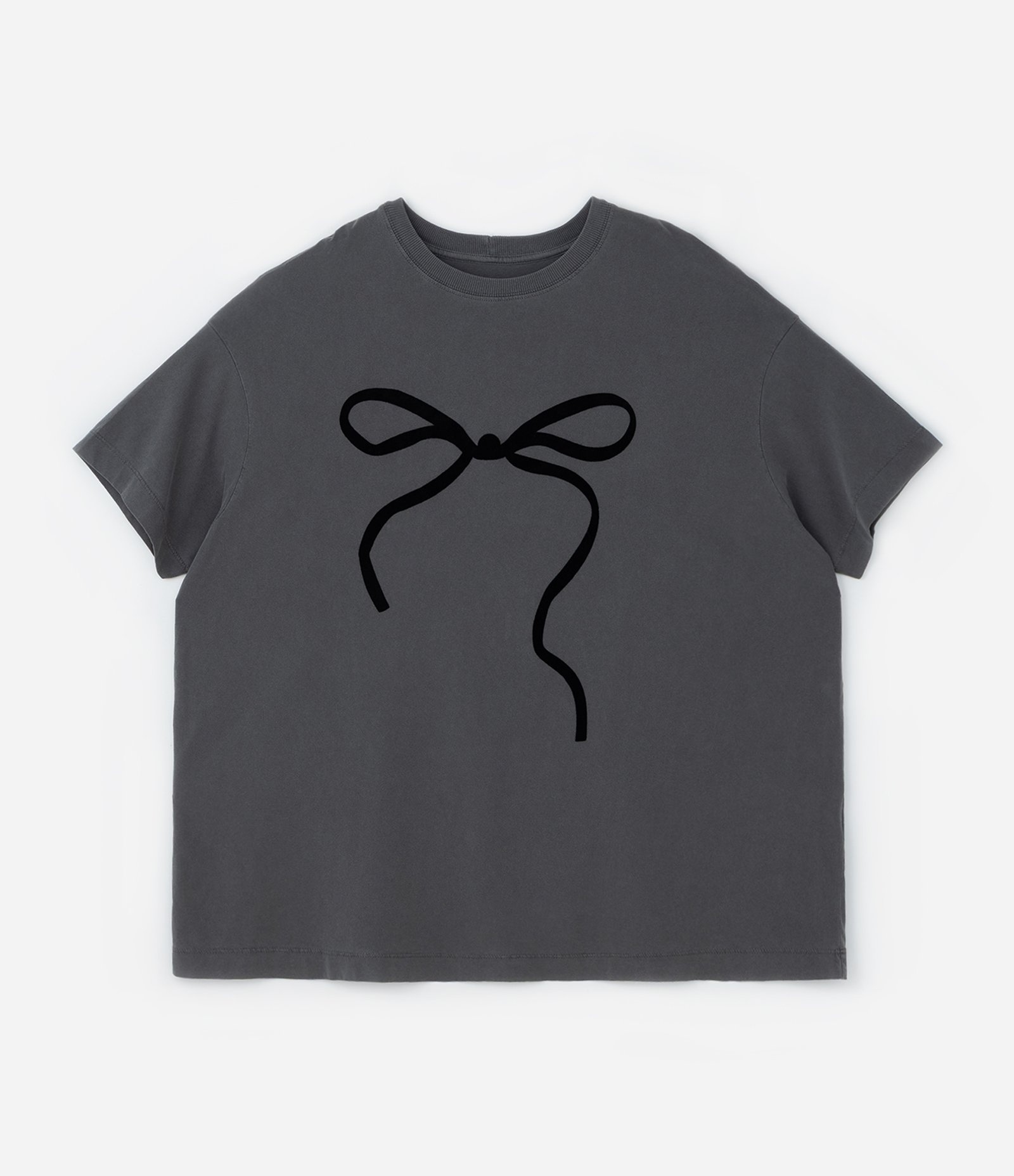 Camiseta T-shirt Estonada com Laço Curve & Plus Size Preto Estonado 5