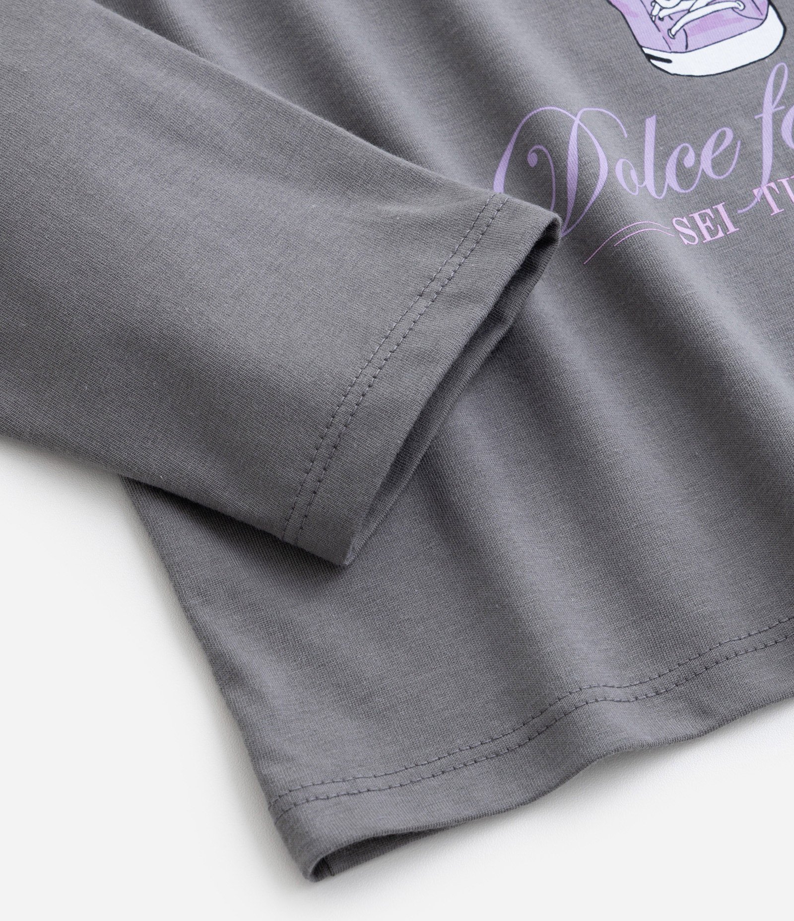 Camiseta Infantil com Estampa Ursinha - Tam 5 a 14 Anos Cinza 4