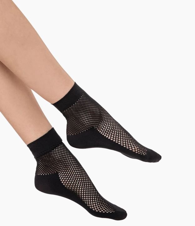 Meia Soquete Arrastão Curve e Plus Size Loba