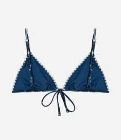 Biquíni Top Cortininha em Microfibra com Estampa de Azulejos