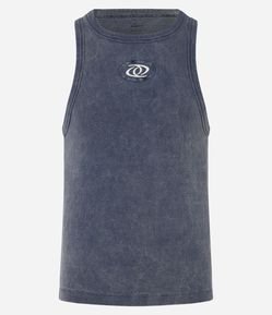 Regata Boxy em Ribana Estonado com Etiqueta Emborrachada