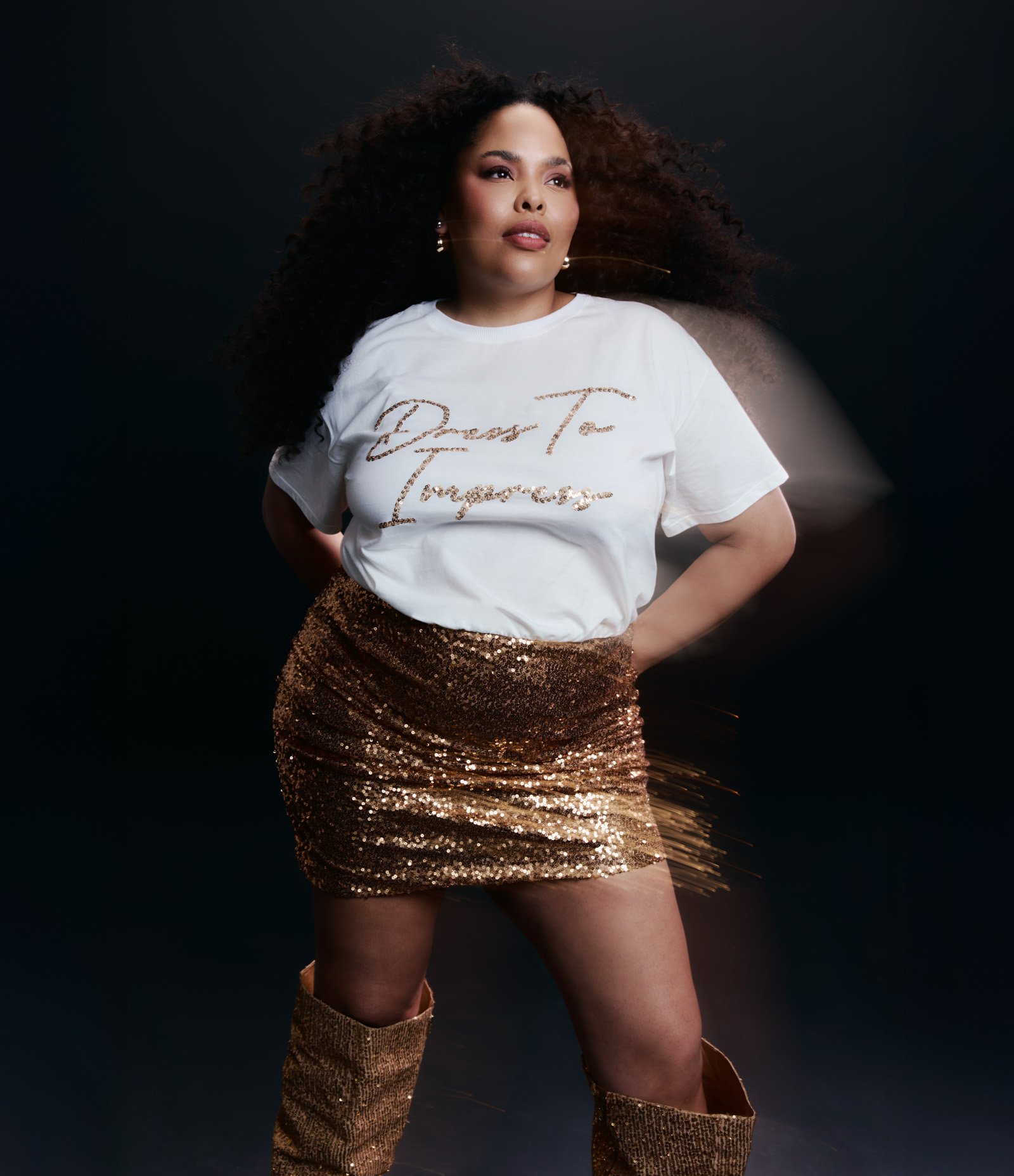 Blusa com Paetê Coleção Rita Carreira Curve & Plus Size Branco 1