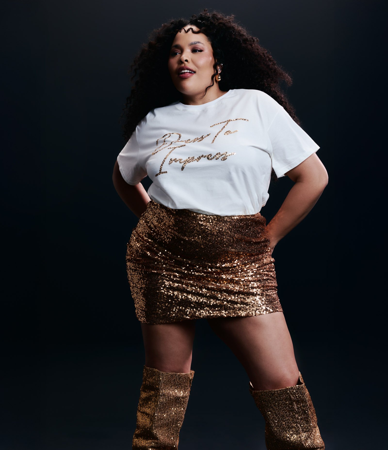 Blusa com Paetê Coleção Rita Carreira Curve & Plus Size Branco 2