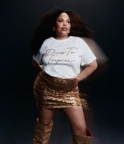 Blusa com Paetê Coleção Rita Carreira Curve & Plus Size